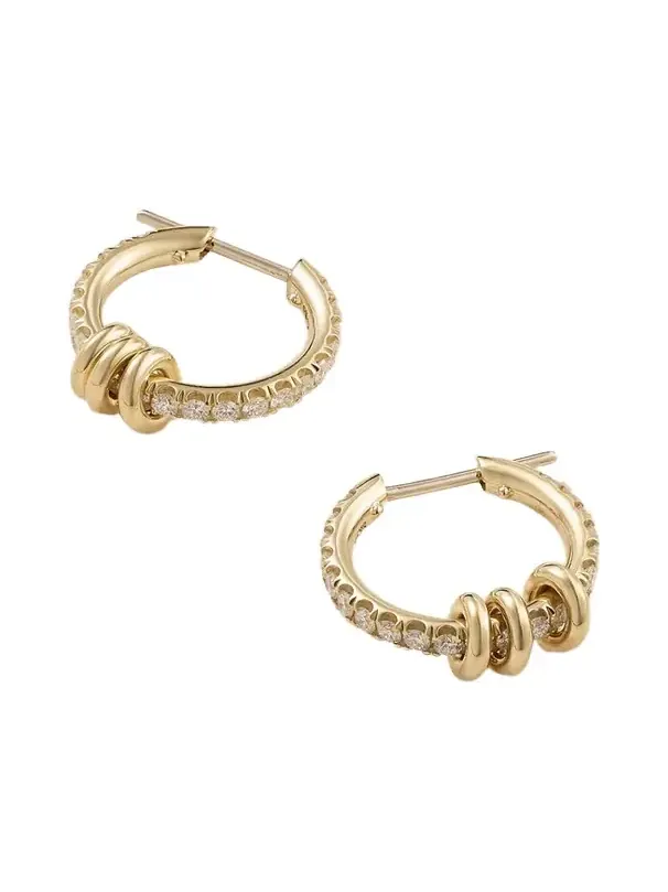 Ara 18-karat Gold Diamond Hoop Earrings Ara 18-karat Gold Diamond Hoop Earrings