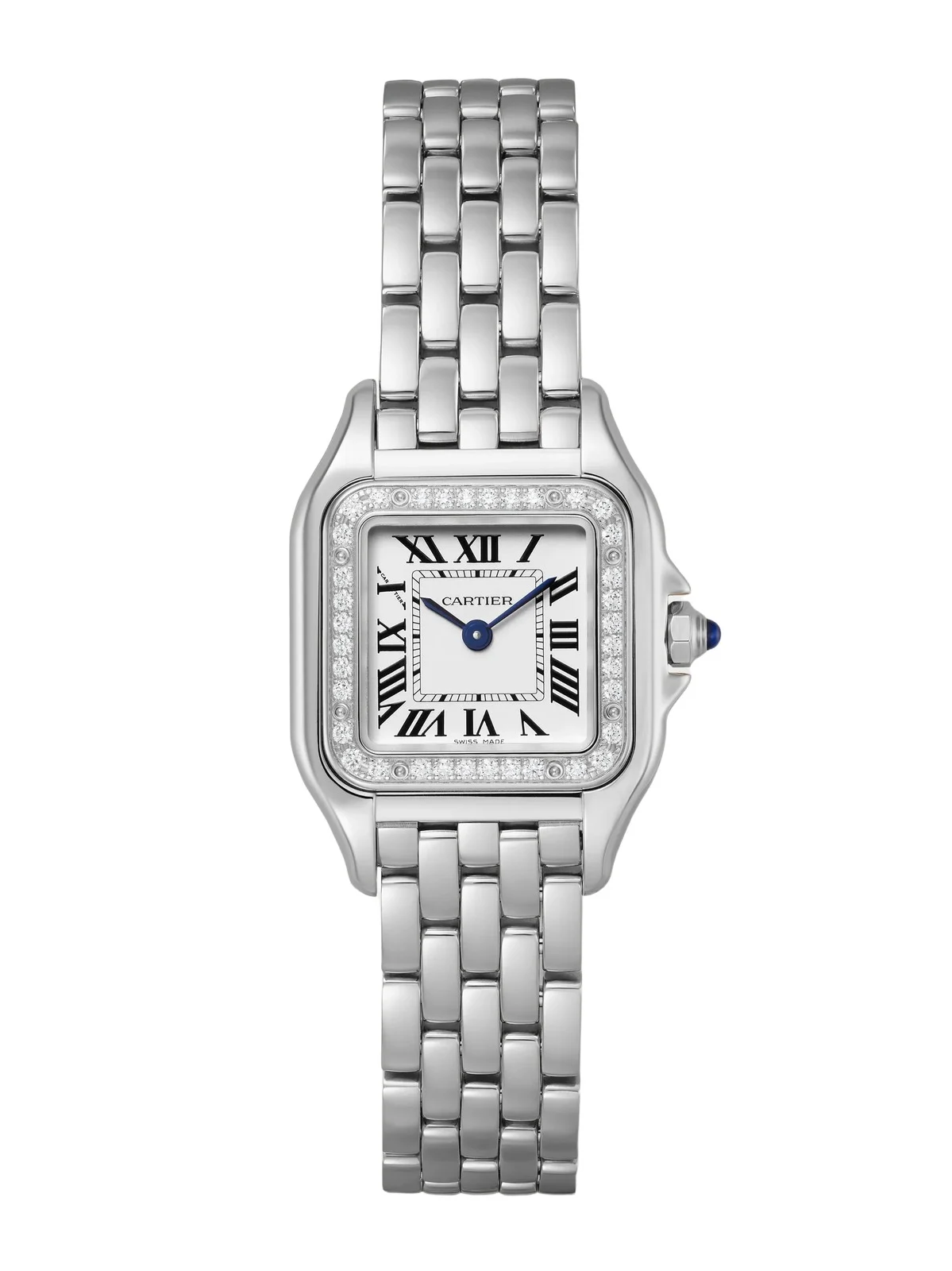 Cartier Panthère De Small Stainless Steel Diamond Watch