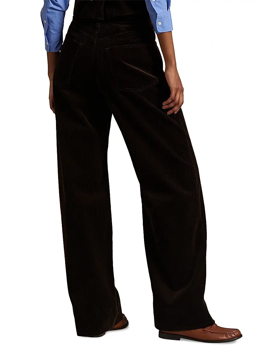 Polo Ralph Lauren Women's Corduroy Wide-Leg Pants - Dark Beech | Thumbnail 5 Polo Ralph Lauren Women's Corduroy Wide-Leg Pants - Dark Beech | Thumbnail 5