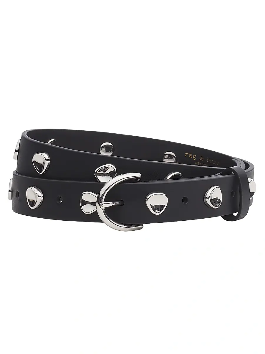 rag & bone Women's Brynn Studded Leather Belt
