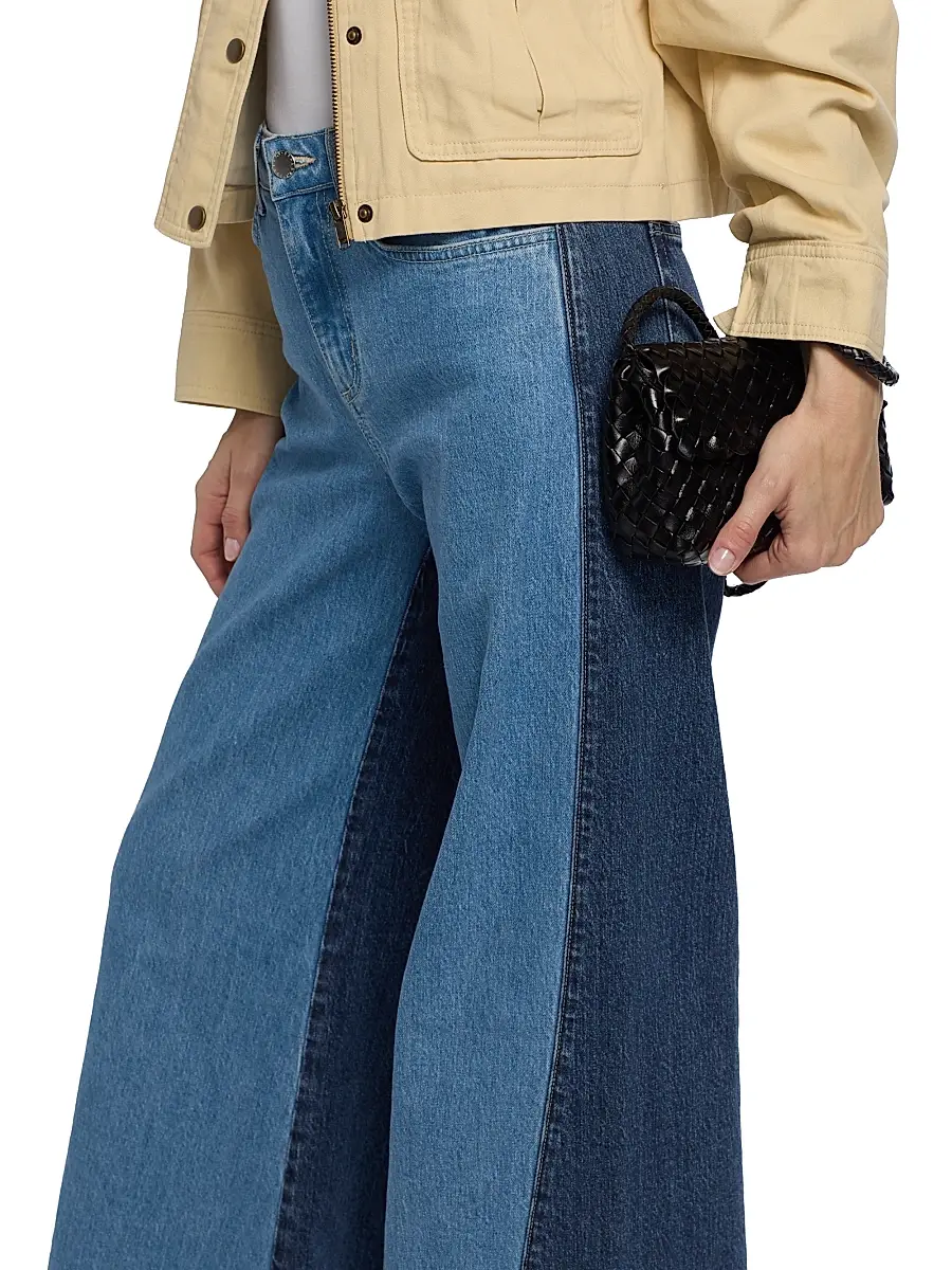 L'AGENCE Women's Beau Two-Tone High-Rise Wide-Leg Jeans - Paso | Thumbnail 6 L'AGENCE Women's Beau Two-Tone High-Rise Wide-Leg Jeans - Paso | Thumbnail 6