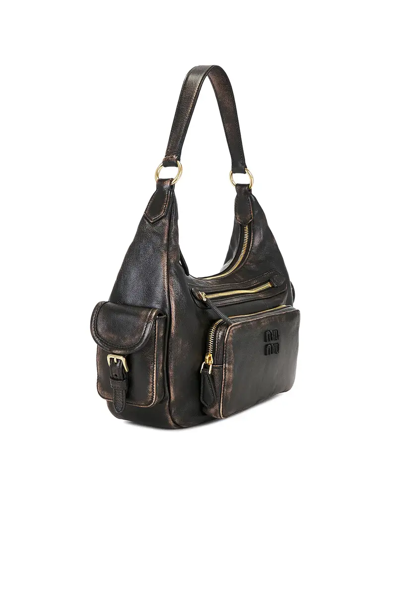 Miu Miu Nappa Old Shoulder Bag | Thumbnail 4 Miu Miu Nappa Old Shoulder Bag | Thumbnail 4