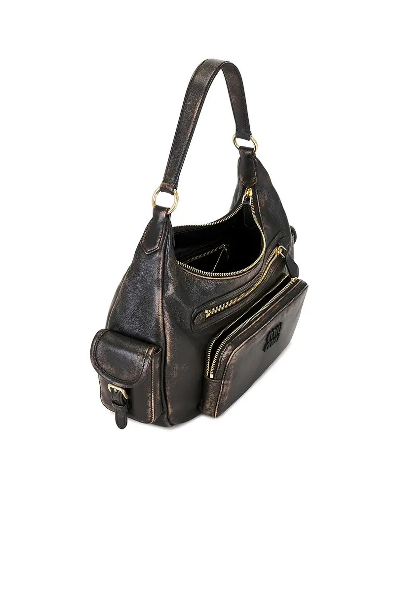 Miu Miu Nappa Old Shoulder Bag | Thumbnail 5 Miu Miu Nappa Old Shoulder Bag | Thumbnail 5