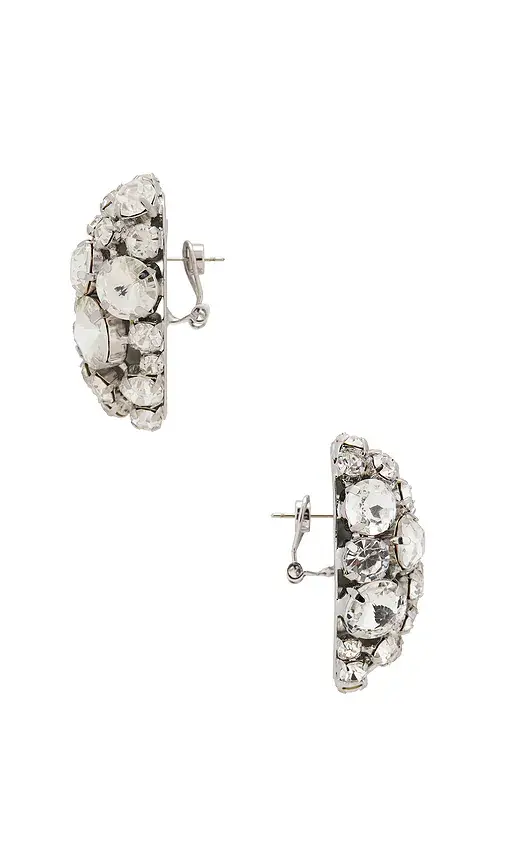 AREA Crystal Cluster Heart Earrings | Thumbnail 5