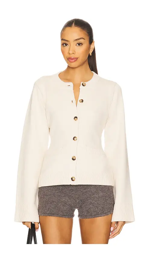 GOOD AMERICAN Button Front Knit Cardigan | Thumbnail 2