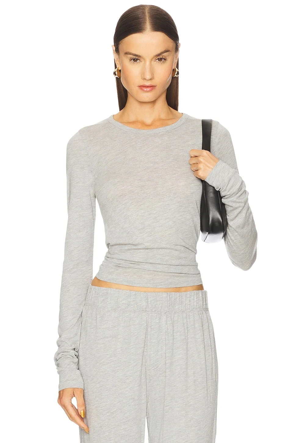 Fitted Crewneck Long Sleeve Top