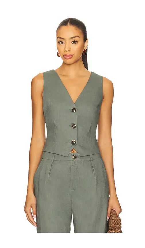 SNDYS x REVOLVE Allegra Linen Vest | Image 1 SNDYS x REVOLVE Allegra Linen Vest | Image 1
