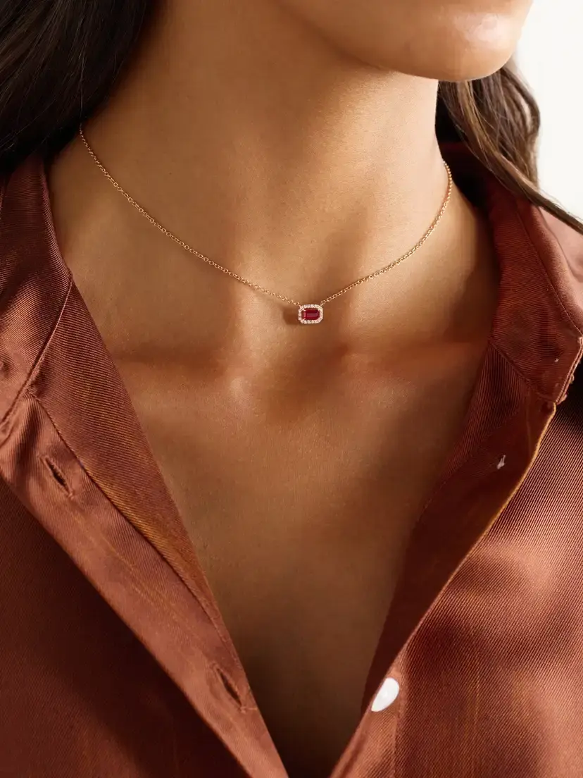 SHAY 18-karat Rose Gold, Ruby And Diamond Necklace | Thumbnail 2 SHAY 18-karat Rose Gold, Ruby And Diamond Necklace | Thumbnail 2
