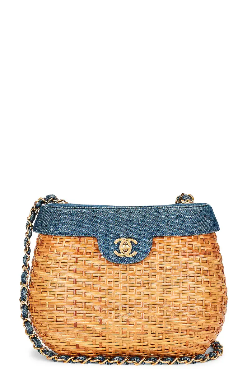Chanel Vintage Wicker Basket Bag Chanel Vintage Wicker Basket Bag