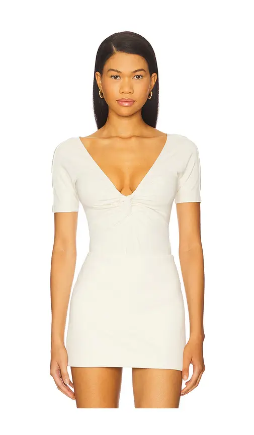 Good American Jersey Twist Front Bodysuit | Image 1 Good American Jersey Twist Front Bodysuit | Image 1