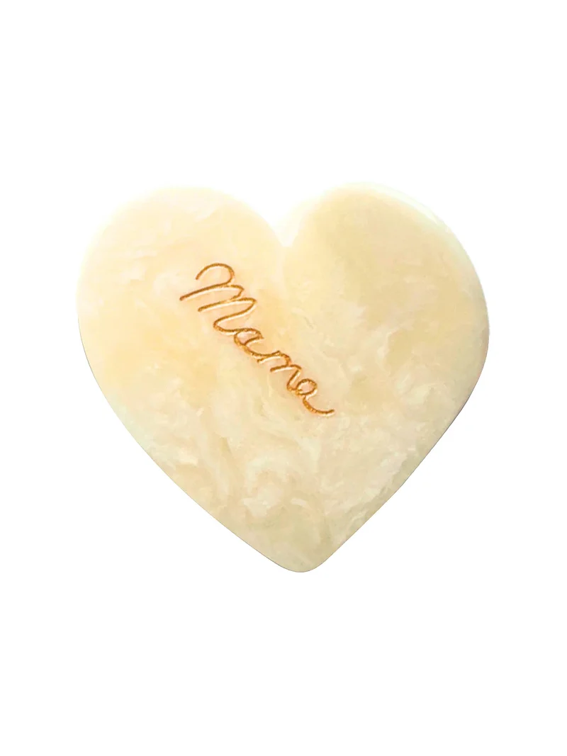 Hand-painted Mama Heart Acetate Claw Hair Clip