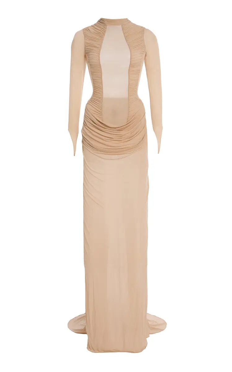 Burc Akyol Ruched Jersey Maxi Dress | Thumbnail 6 Burc Akyol Ruched Jersey Maxi Dress | Thumbnail 6