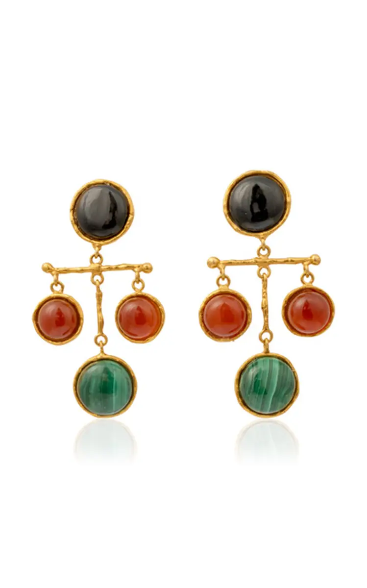 Sylvia Toledano 22kt Yellow Gold Plated Libra Earrings | Thumbnail 3 Sylvia Toledano 22kt Yellow Gold Plated Libra Earrings | Thumbnail 3