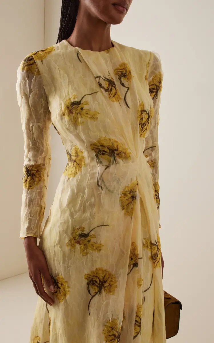 Emilia Wickstead Desiderio Printed Chiffon Gown | Thumbnail 3 Emilia Wickstead Desiderio Printed Chiffon Gown | Thumbnail 3