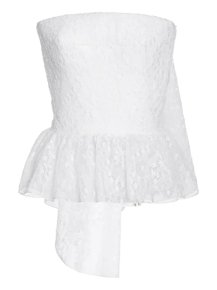 Givenchy Cape-Back Lace Corset Top