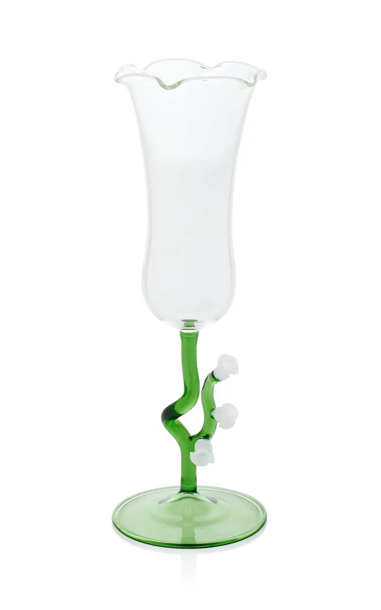 Moda Domus Lily of the Valley Fluted Champagne Glass | Thumbnail 3 Moda Domus Lily of the Valley Fluted Champagne Glass | Thumbnail 3