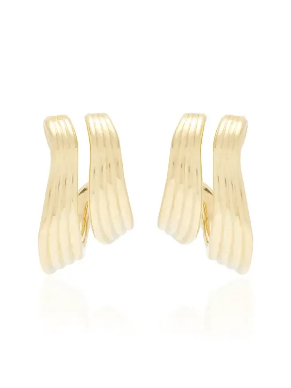The Stream Lines 18K Yellow Gold Earrings