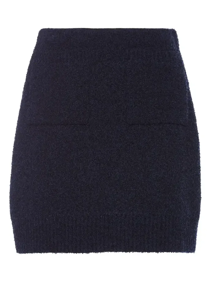 Boucle-Knit Wool-Blend Mini Skirt