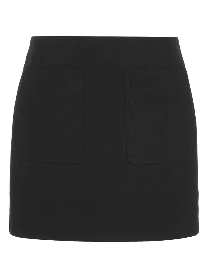 Double-Cotton Mini Skirt