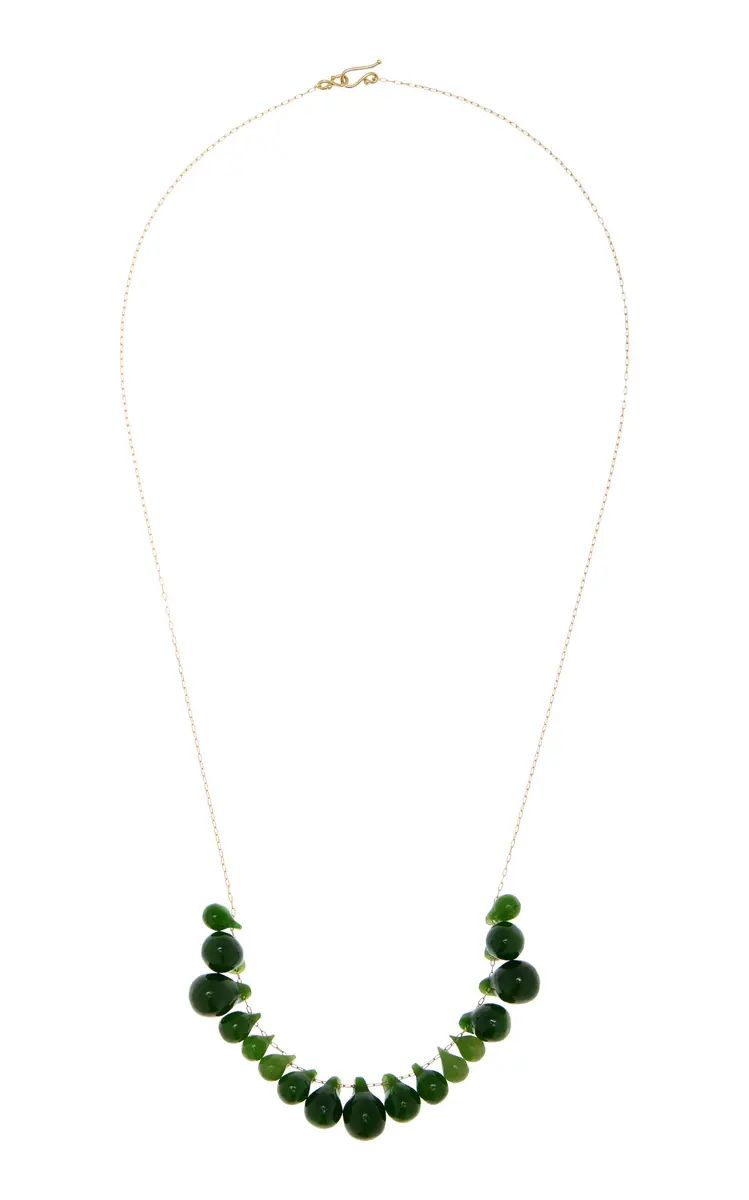 TEN THOUSAND THINGS 18K Yellow Gold Jade Cluster Necklace | Thumbnail 4 TEN THOUSAND THINGS 18K Yellow Gold Jade Cluster Necklace | Thumbnail 4