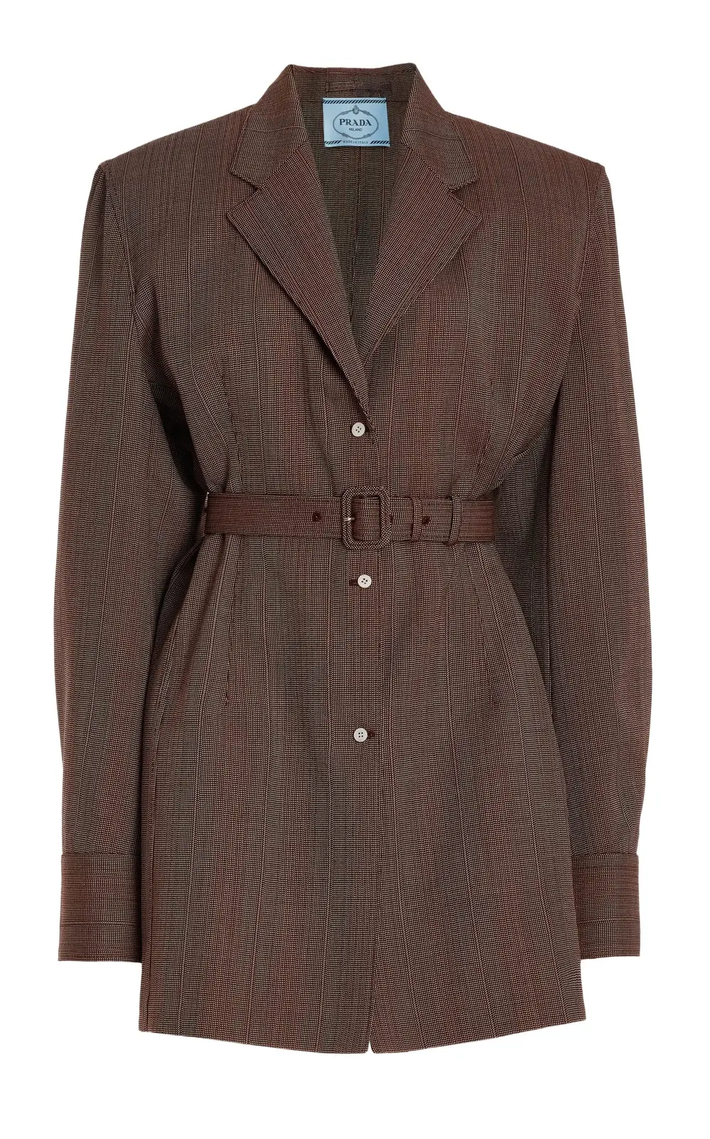 Single-Breasted Pinstriped Wool Jacket Single-Breasted Pinstriped Wool Jacket