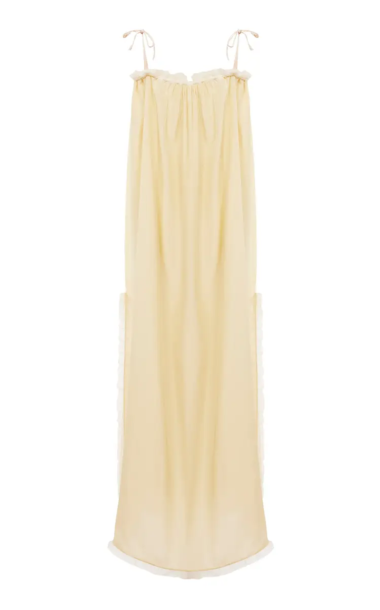 Chloé Lace-Trimmed Silk Habotai Maxi Dress | Thumbnail 5 Chloé Lace-Trimmed Silk Habotai Maxi Dress | Thumbnail 5