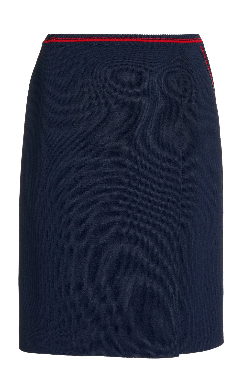 Miu Miu Flared Stripe-Detail Knit Skirt