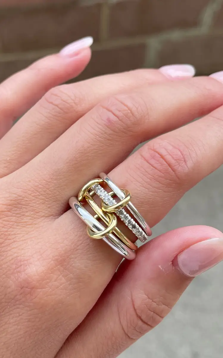 Spinelli Kilcollin Nimbus Sterling Silver; 18K Yellow Gold Diamond Ring | Thumbnail 4 Spinelli Kilcollin Nimbus Sterling Silver; 18K Yellow Gold Diamond Ring | Thumbnail 4