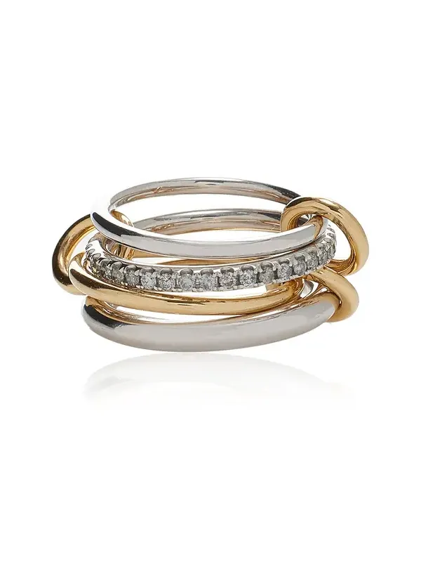 Nimbus Sterling Silver; 18K Yellow Gold Diamond Ring Nimbus Sterling Silver; 18K Yellow Gold Diamond Ring