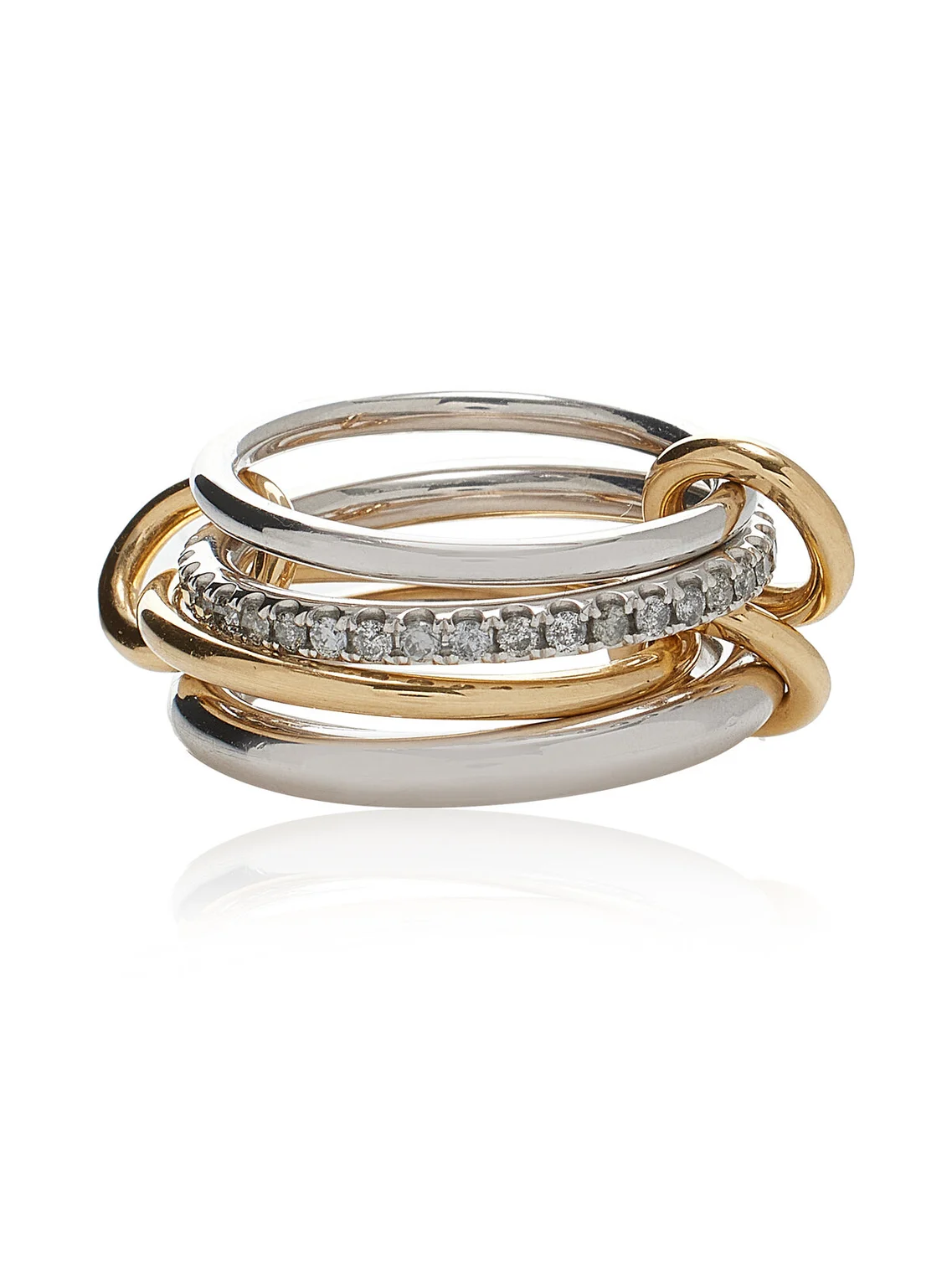 Nimbus Sterling Silver; 18K Yellow Gold Diamond Ring Nimbus Sterling Silver; 18K Yellow Gold Diamond Ring