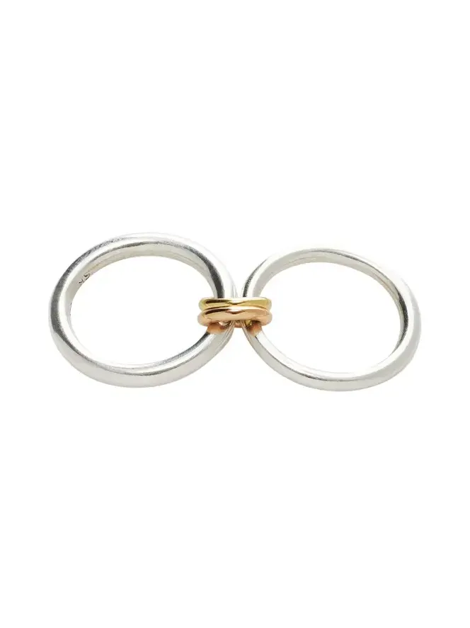 Calliope Sterling Silver; 18K Yellow and Rose Gold Ring Calliope Sterling Silver; 18K Yellow and Rose Gold Ring