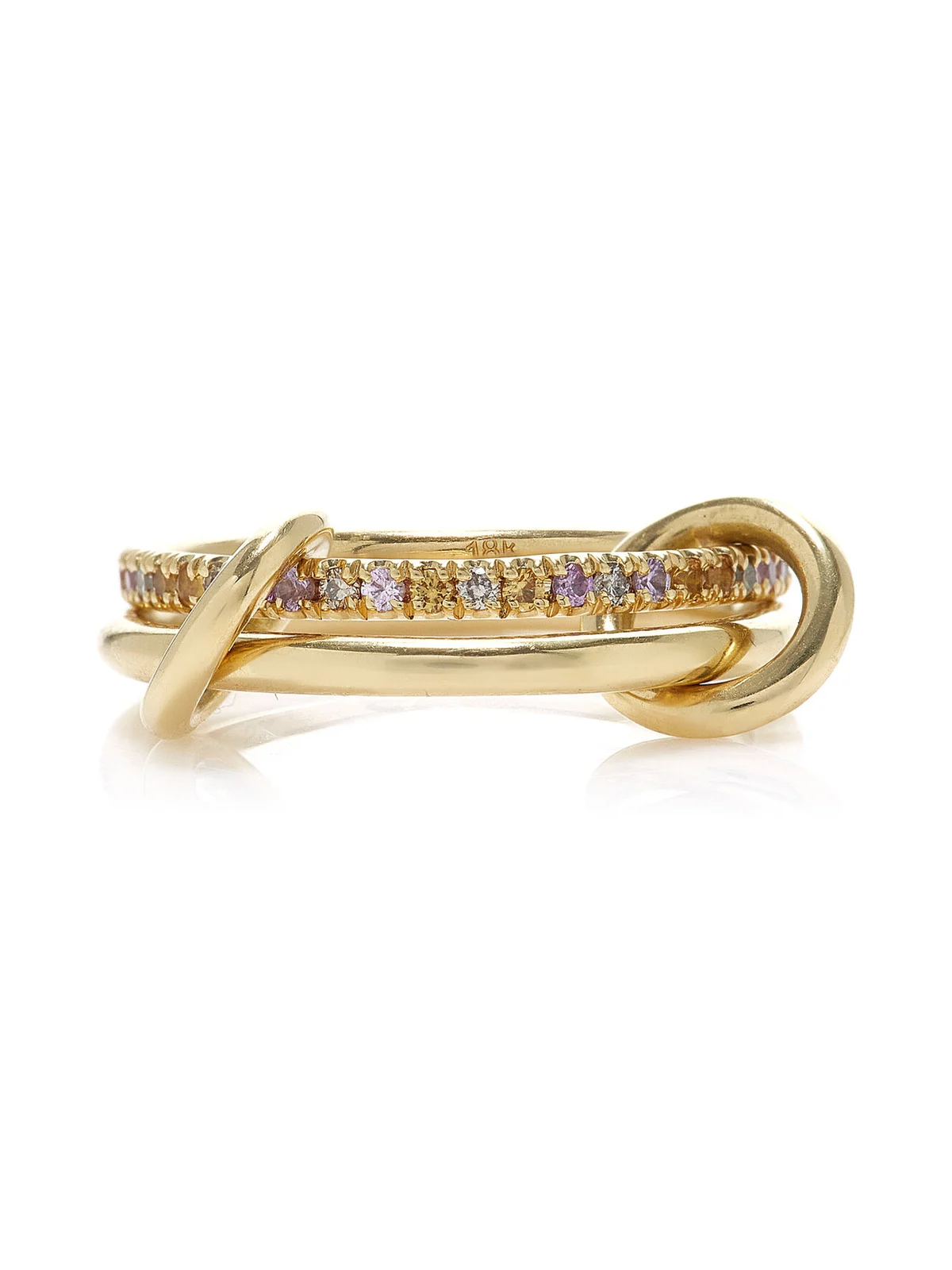 Spinelli Kilcollin Exclusive Riviera Celia Dusk 18K Yellow Gold Sapphire Ring