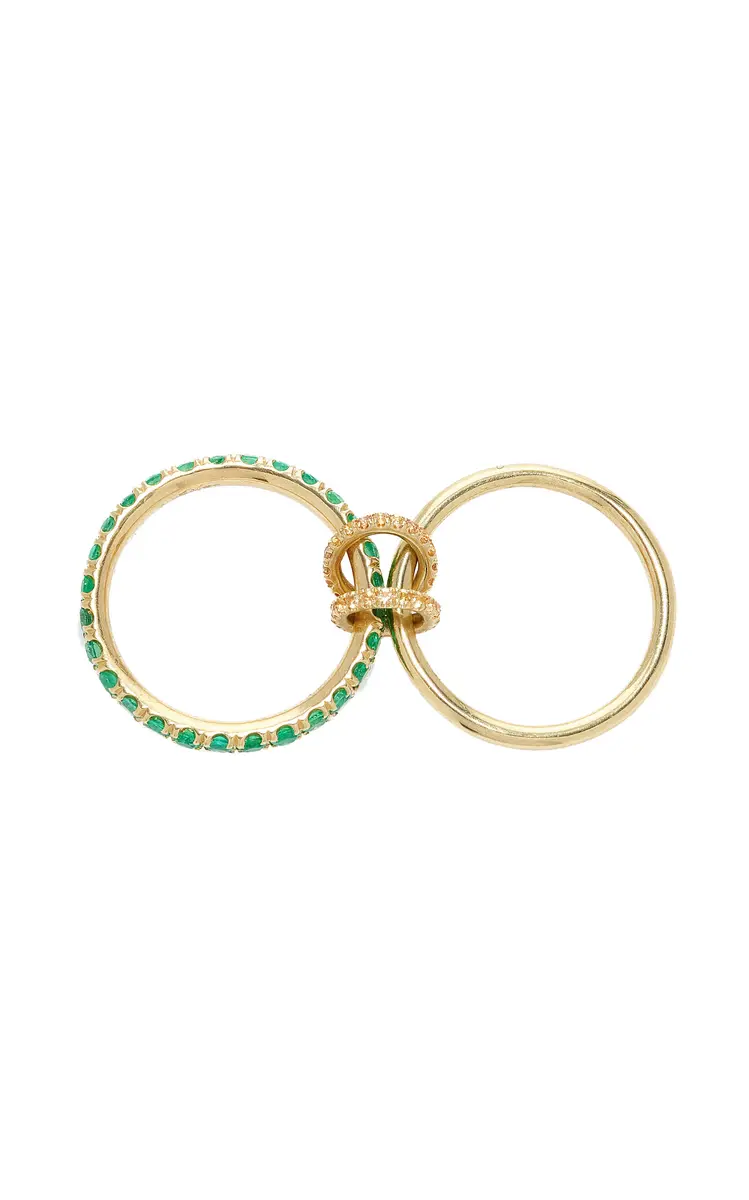 Spinelli Kilcollin Exclusive Riviera Marigold Max 18K Yellow Gold Sapphire And Emerald Ring | Thumbnail 4 Spinelli Kilcollin Exclusive Riviera Marigold Max 18K Yellow Gold Sapphire And Emerald Ring | Thumbnail 4