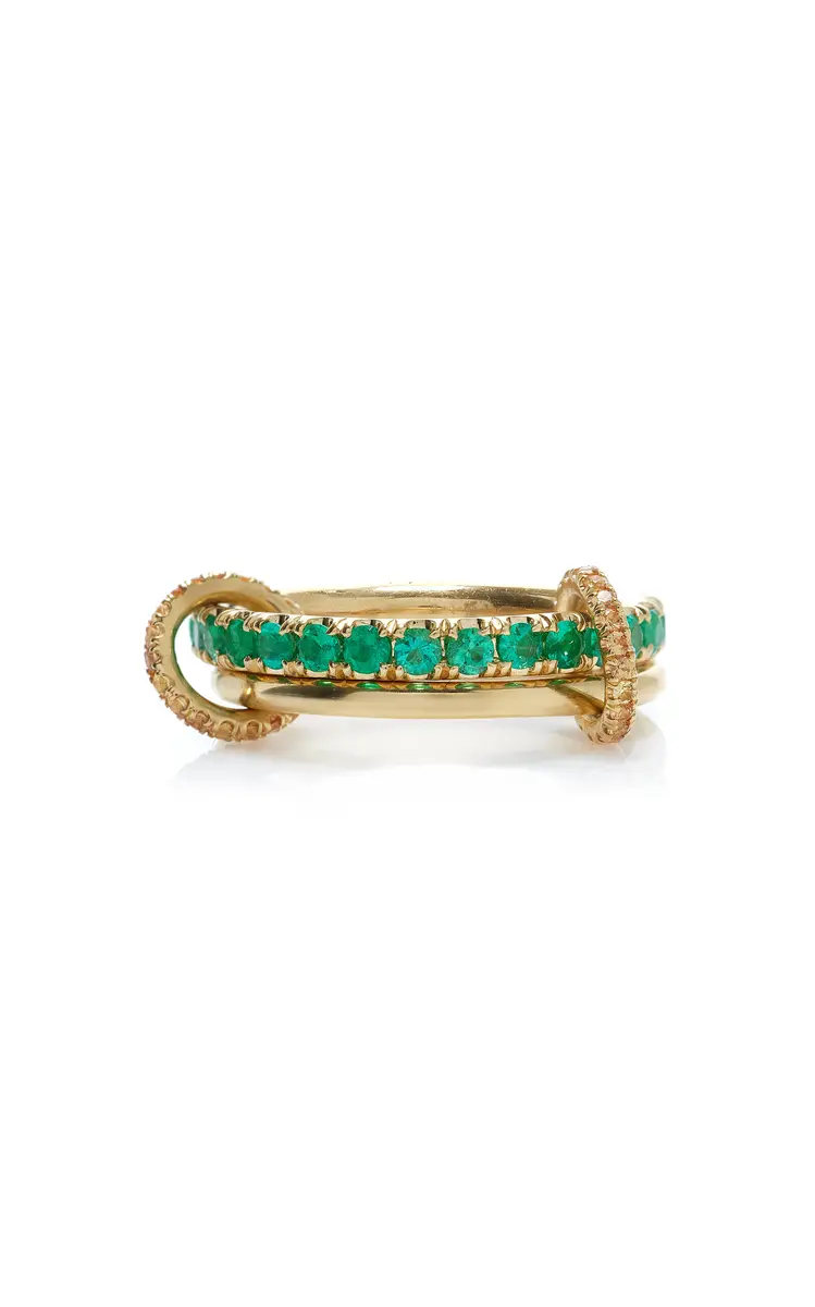 Spinelli Kilcollin Exclusive Riviera Marigold Max 18K Yellow Gold Sapphire And Emerald Ring | Thumbnail 5 Spinelli Kilcollin Exclusive Riviera Marigold Max 18K Yellow Gold Sapphire And Emerald Ring | Thumbnail 5