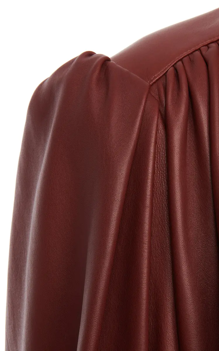 Chloé Puff-Sleeve Plonge Leather Cropped Jacket | Thumbnail 21 Chloé Puff-Sleeve Plonge Leather Cropped Jacket | Thumbnail 21