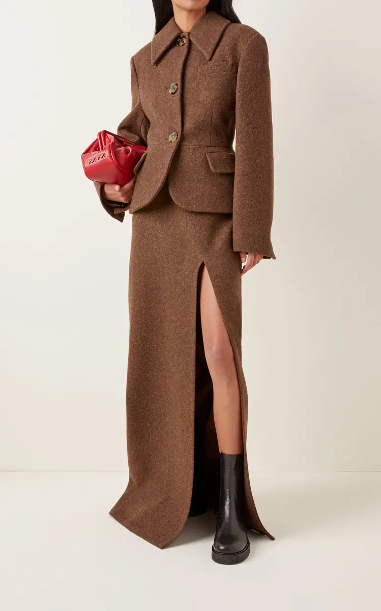 Miu Miu Single-Breasted Wool Blazer | Thumbnail 2