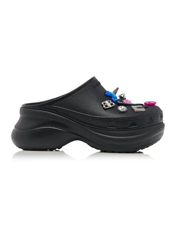 Embellished Rubber Croc Mules