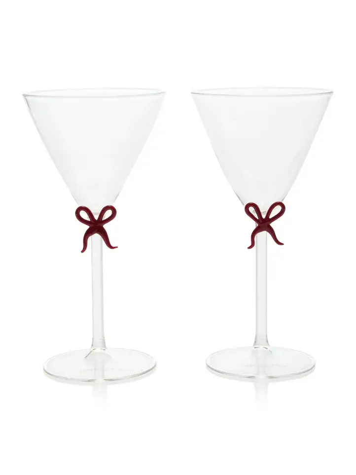 Moda Domus Set-of-Two Handmade Martini Glasses