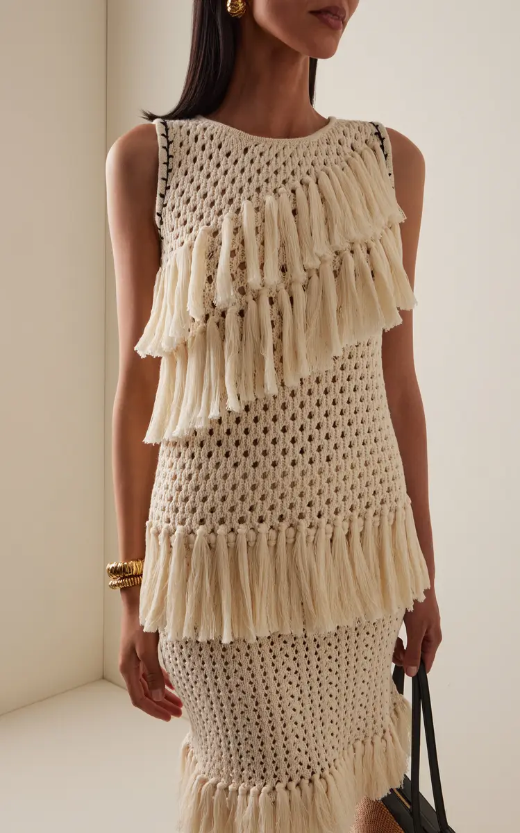 ESCVDO Exclusive Espina Fringed Crocheted Cotton Top | Thumbnail 2 ESCVDO Exclusive Espina Fringed Crocheted Cotton Top | Thumbnail 2