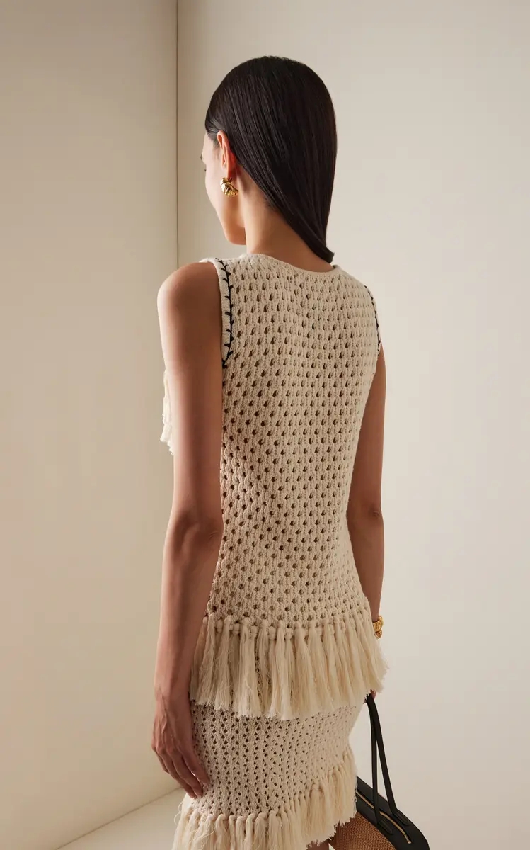 ESCVDO Exclusive Espina Fringed Crocheted Cotton Top | Thumbnail 4 ESCVDO Exclusive Espina Fringed Crocheted Cotton Top | Thumbnail 4