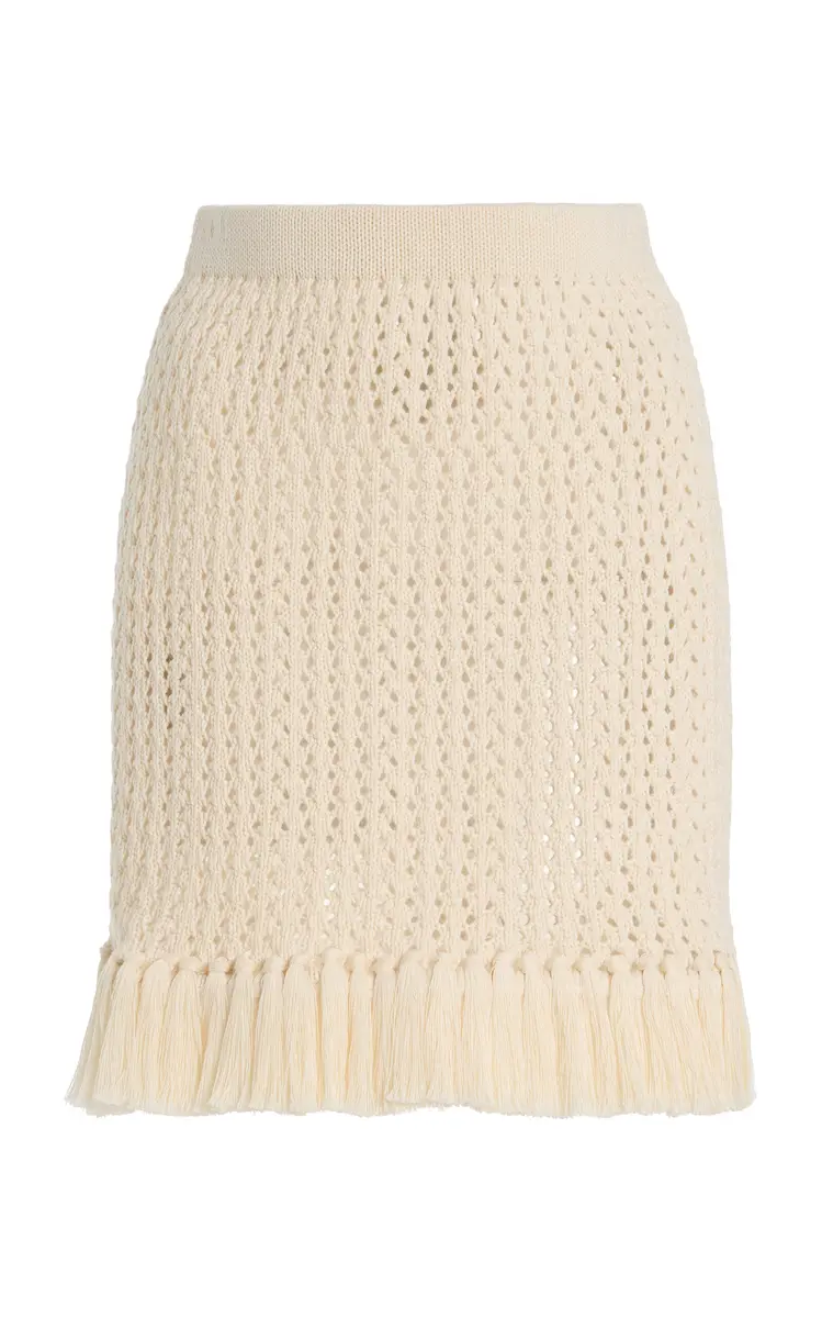 ESCVDO Exclusive Espina Fringed Crocheted Cotton Mini Skirt | Thumbnail 6 ESCVDO Exclusive Espina Fringed Crocheted Cotton Mini Skirt | Thumbnail 6