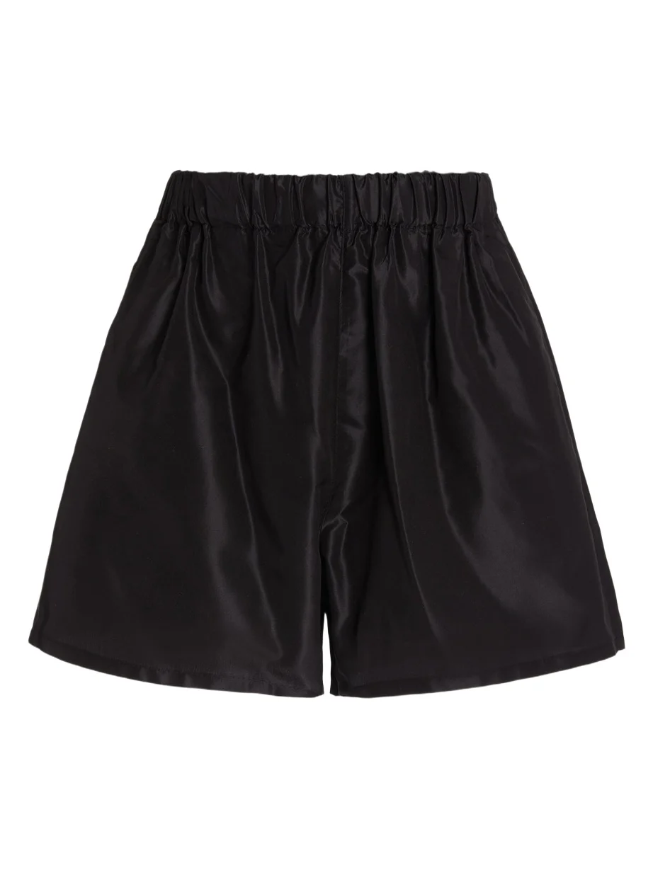 Prada Silk Logo Shorts