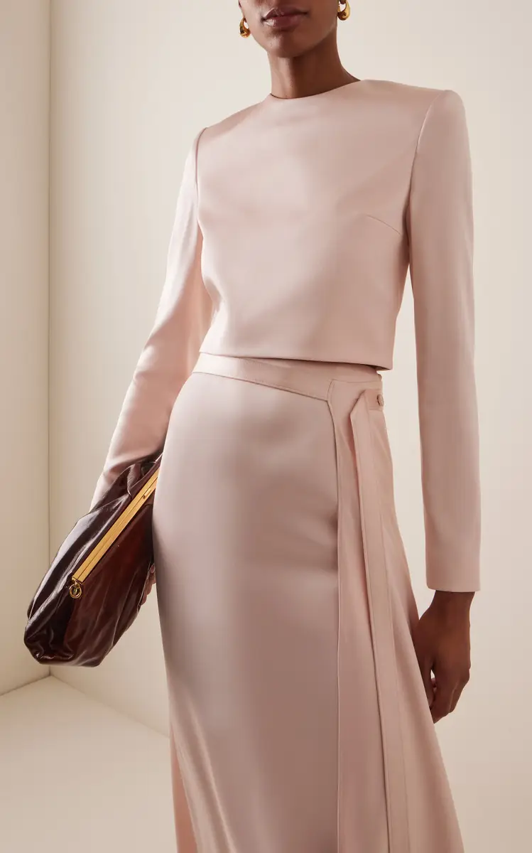 Adam Lippes Keira Silk Charmeuse Crop Top | Thumbnail 2 Adam Lippes Keira Silk Charmeuse Crop Top | Thumbnail 2