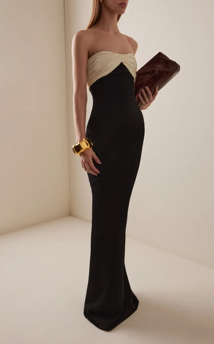 Marmar Halim Twist-Detail Silk-Crepe Gown | Thumbnail 2