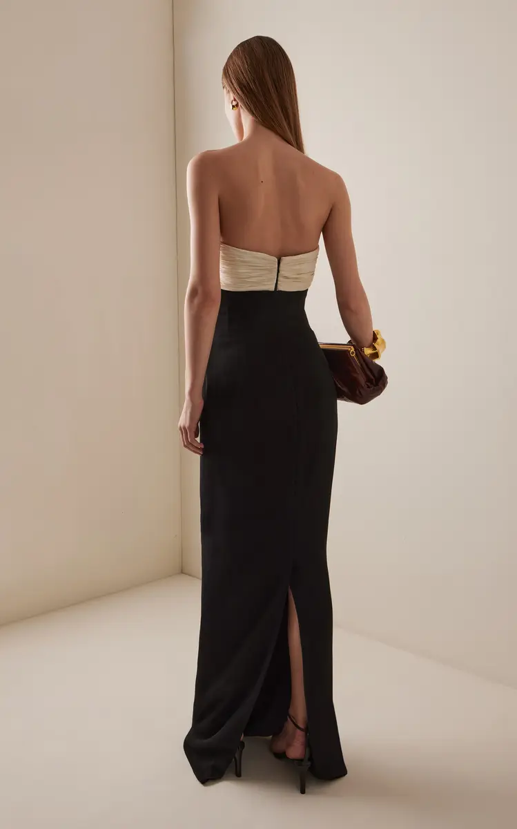 Marmar Halim Twist-Detail Silk-Crepe Gown | Thumbnail 4