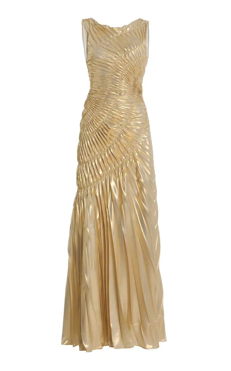 GEORGIA HARDINGE Fossil Lamé Maxi Dress | Thumbnail 6
