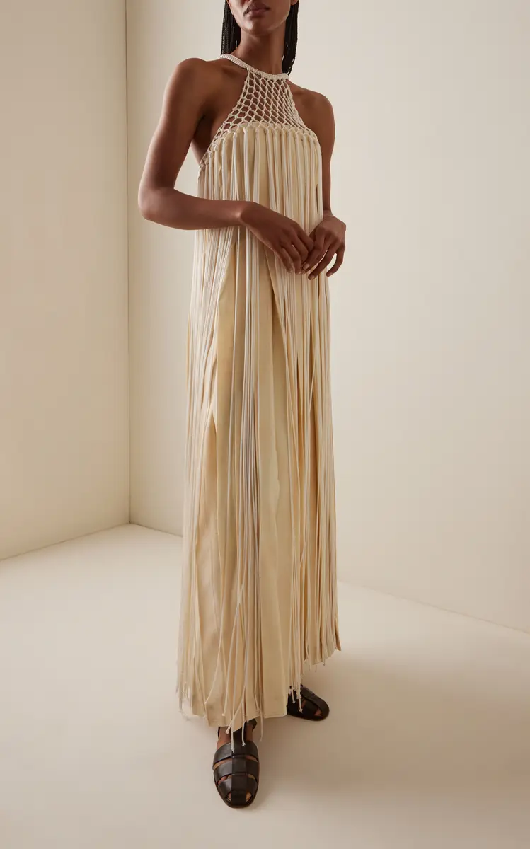 Gabriela Hearst Tacia Fringed Silk Maxi Dress | Thumbnail 2 Gabriela Hearst Tacia Fringed Silk Maxi Dress | Thumbnail 2