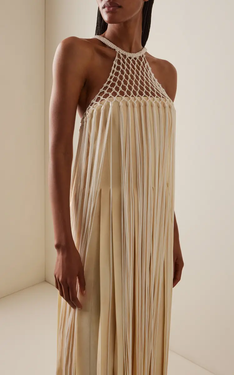 Gabriela Hearst Tacia Fringed Silk Maxi Dress | Thumbnail 3 Gabriela Hearst Tacia Fringed Silk Maxi Dress | Thumbnail 3