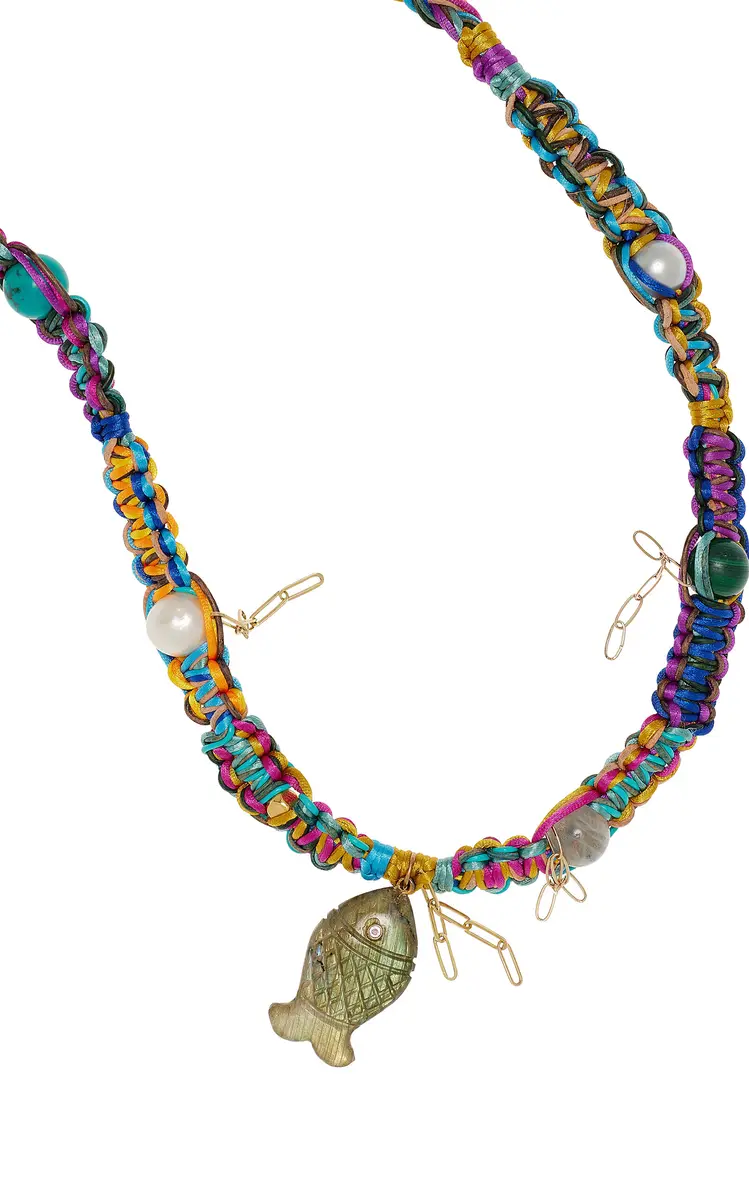 Joie DiGiovanni Glow Fish Labradorite Rocker Necklace | Thumbnail 3 Joie DiGiovanni Glow Fish Labradorite Rocker Necklace | Thumbnail 3