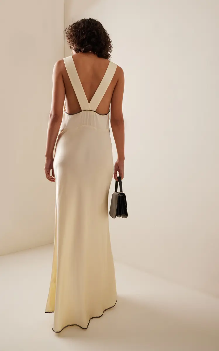 SIR. Willa Lace-Trimmed Cutout Silk Maxi Dress | Thumbnail 5 SIR. Willa Lace-Trimmed Cutout Silk Maxi Dress | Thumbnail 5